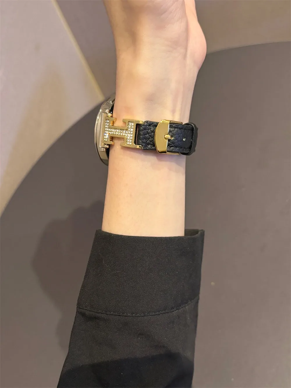 

I-shaped diamond inlaid lychee pattern suitable for Huawei GT5/GT5 Pro/GT4/GT2/3/4 22mm/20mm/18mm fashionable watch straps