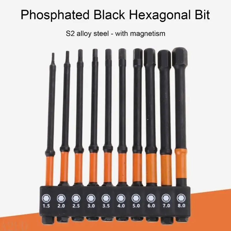 A2UD 10pcs يؤثر على مفاتيح رأس 1/4 بوصة