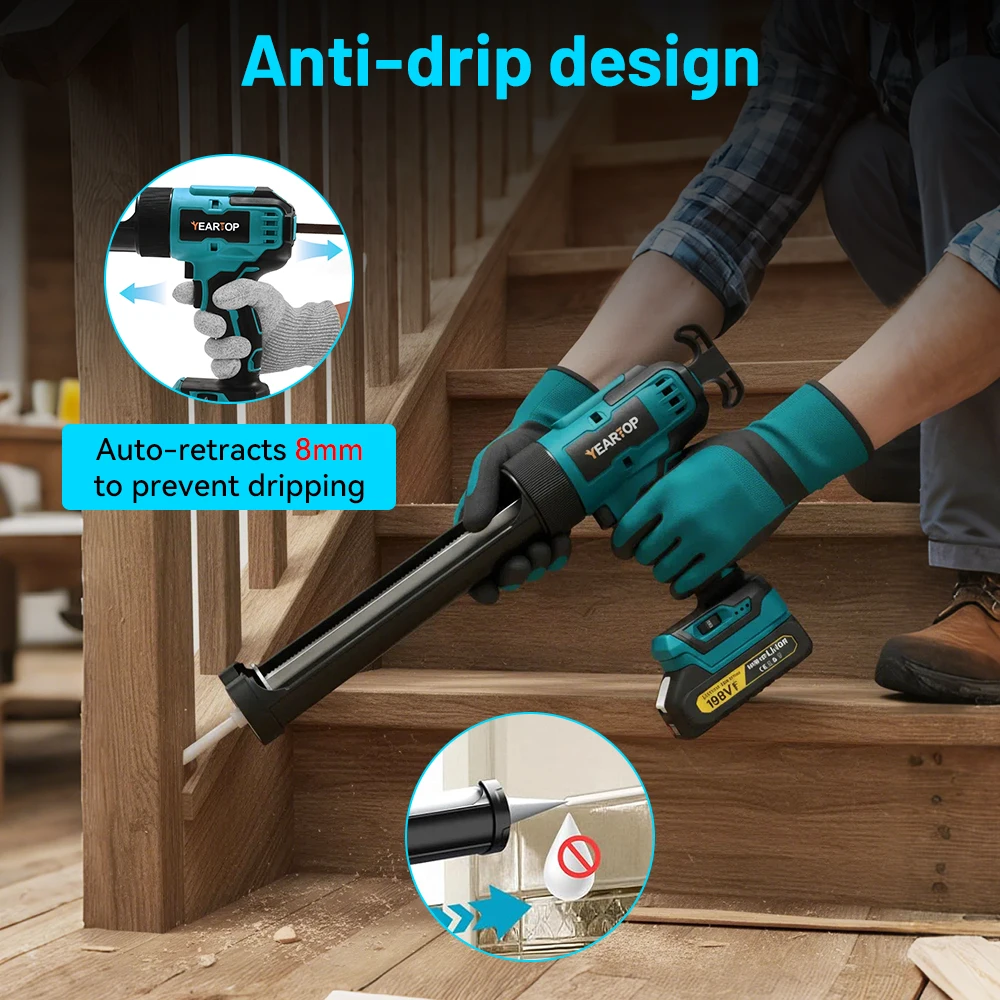 Elektryczny pistolet do kleju, 6 prędkości, bezprzewodowy, do silikonu, kleju do szkła, pistolet do uszczelniania, elektryczne narzędzie do klejenia, kompatybilny z akumulatorem Makita 18V