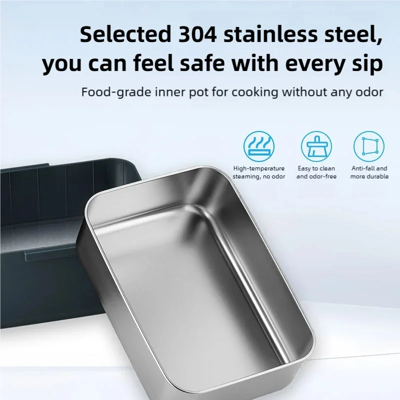 TINSOL New 3.5L Electric Lunch Box 90W Portable Food Heater Suitable for Car or Home Leak-proof Lunch Heating Microwave image 6