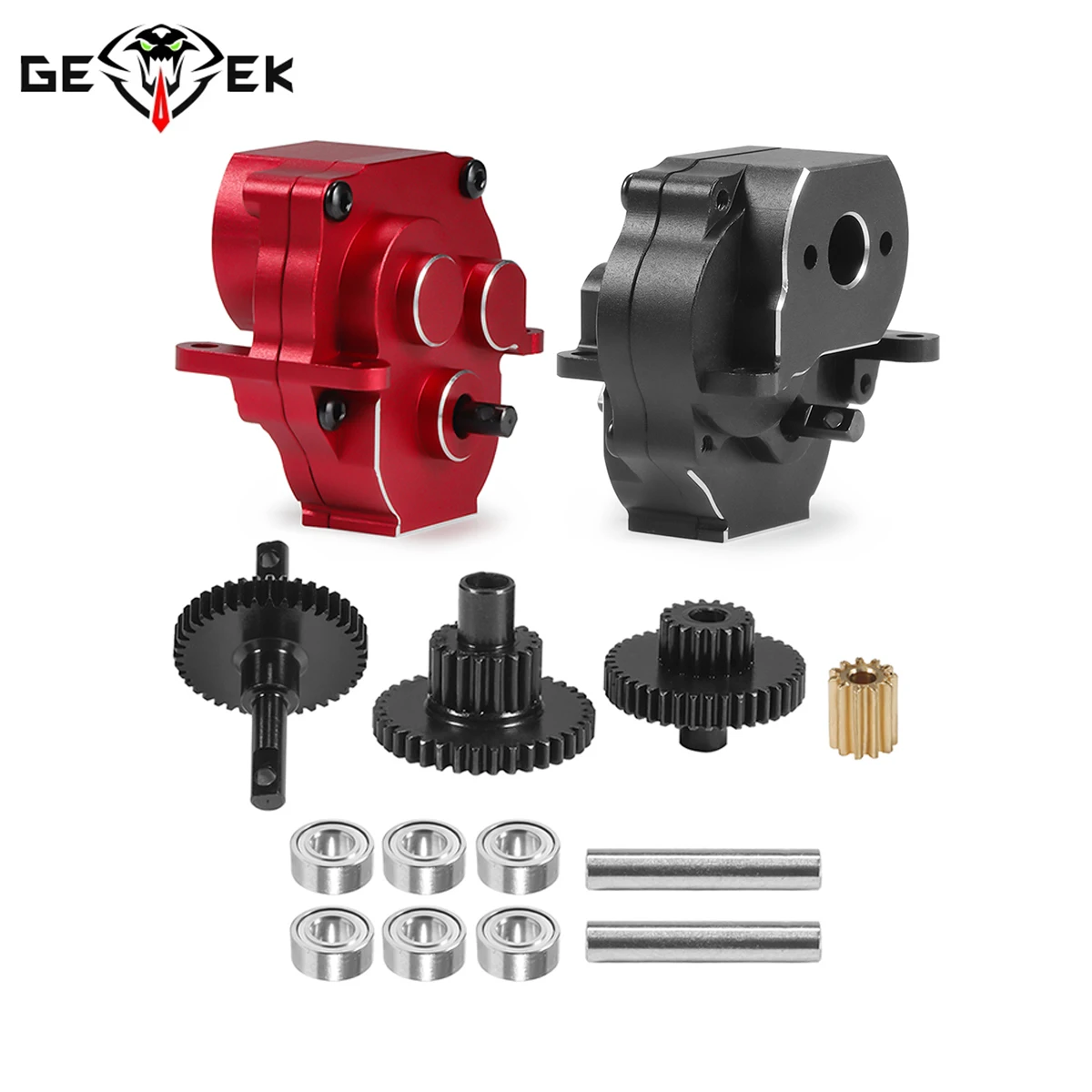 Aliuminum Alloy Gearbox Housing Transmission Set 11T Pinion Skid Plate for 1/18 RC Crawler TRX4M Bronco Defender Upgrade Parts