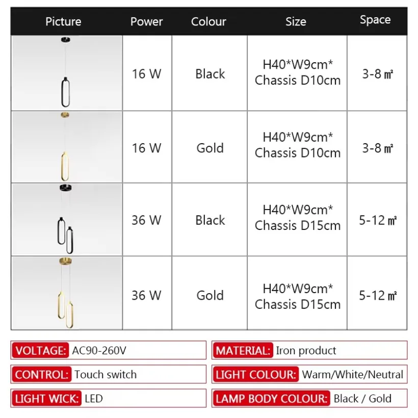 Lámpara colgante pequeña LED moderna, lámpara colgante dorada y negra para sala de estar, comedor, dormitorio, decoración de cabecera, Lustre