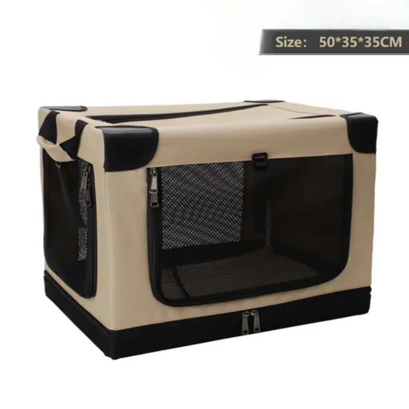 

car dog cage Small and medium-sized pet safety seat car trunk dog cage Foldable cat carrier Ventilated and breathable dog kennel