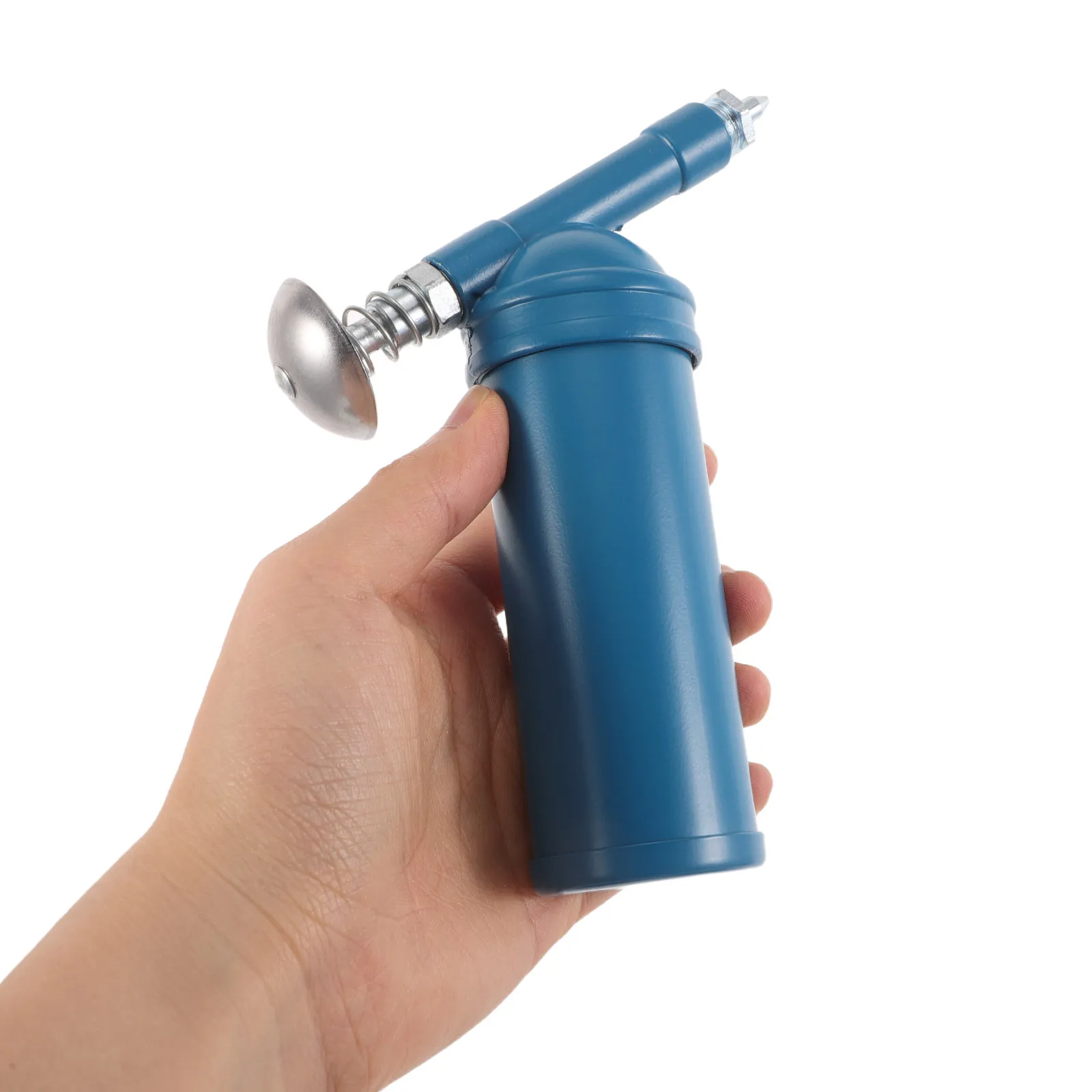 80Cc Mini Manual Grease Gun Electroplated Silver Sky Lubrication Tool for Excavators Cars Machinery Heavy Duty