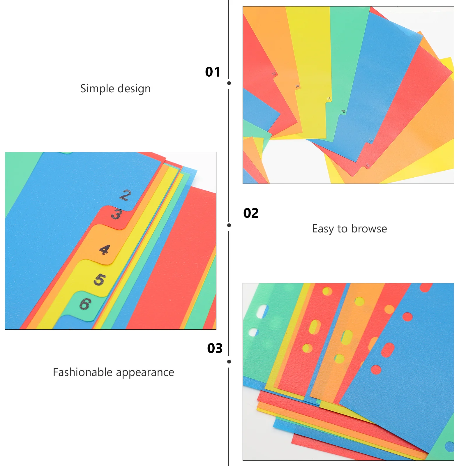 Nachfüllpapier, 20 Blatt, Schulbinder, Trennblätter, Notizbuch, Papier-Organizer, Loseblatt-Organizer, Karteikarten