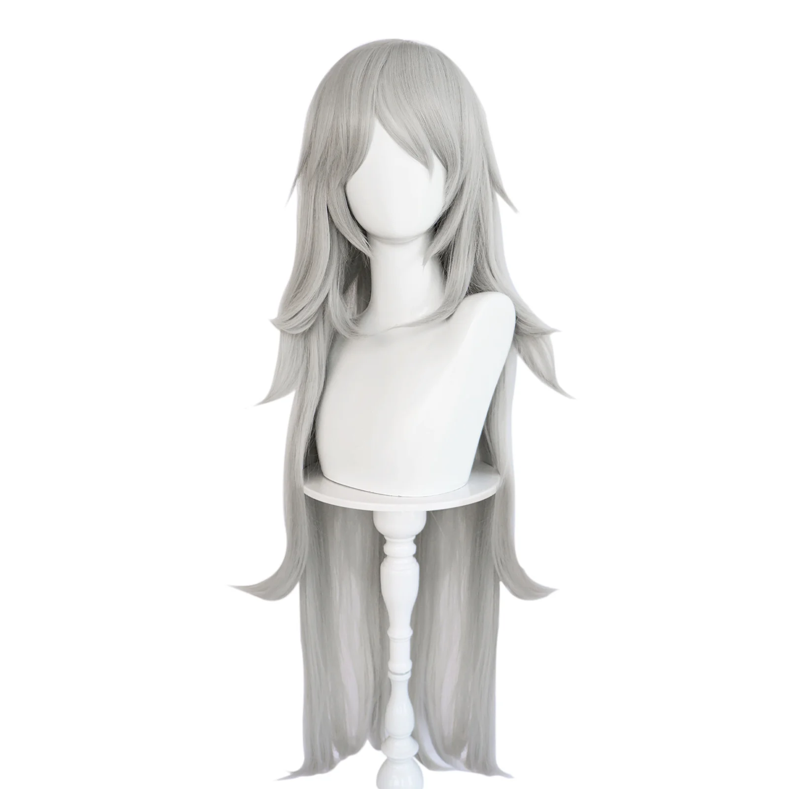 Anime Emily Seraphim parrucche Cosplay lungo grigio resistente al calore capelli sintetici festa di Halloween gioco di ruolo puntelli Costume di carnevale