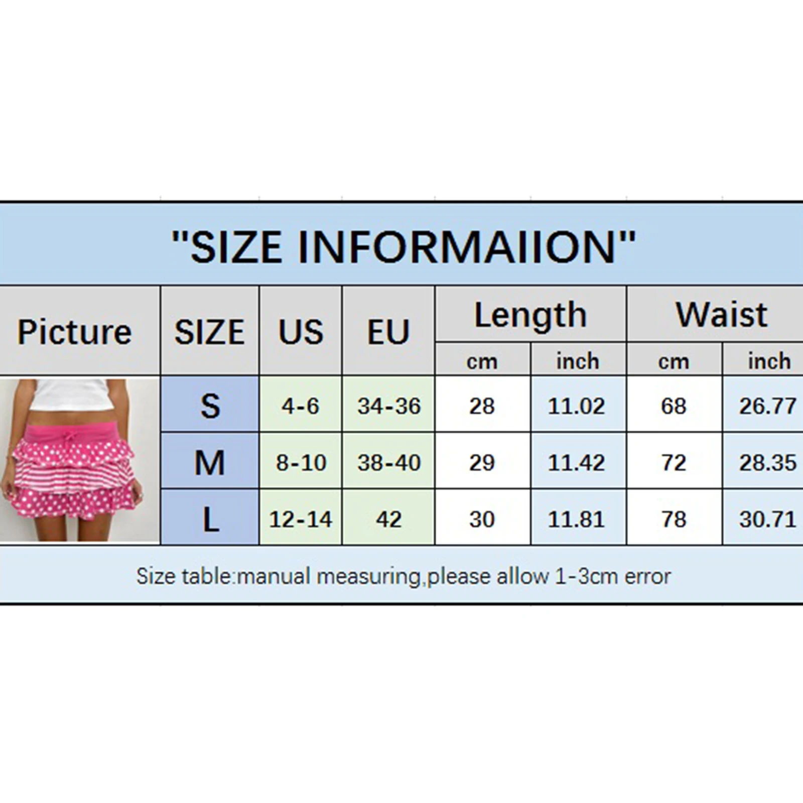 Mini saias de verão de cintura alta para mulheres saia em camadas com estampa de bolinhas rosa para uso diário, viagens, festas