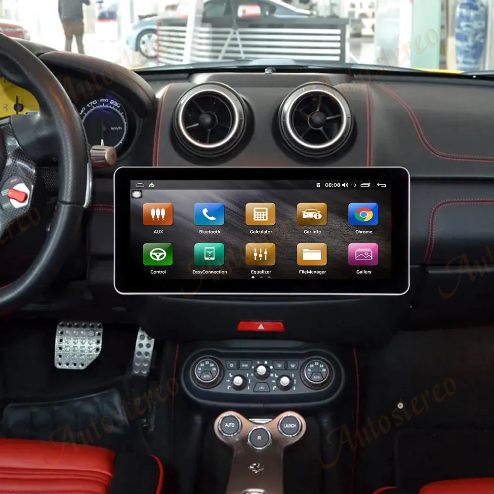 12.3 Inch Android 14 For Ferrari California 2009-2018 Car Radio CarPlay Screen Multimedia Player GPS Navigation Head Unit Auto