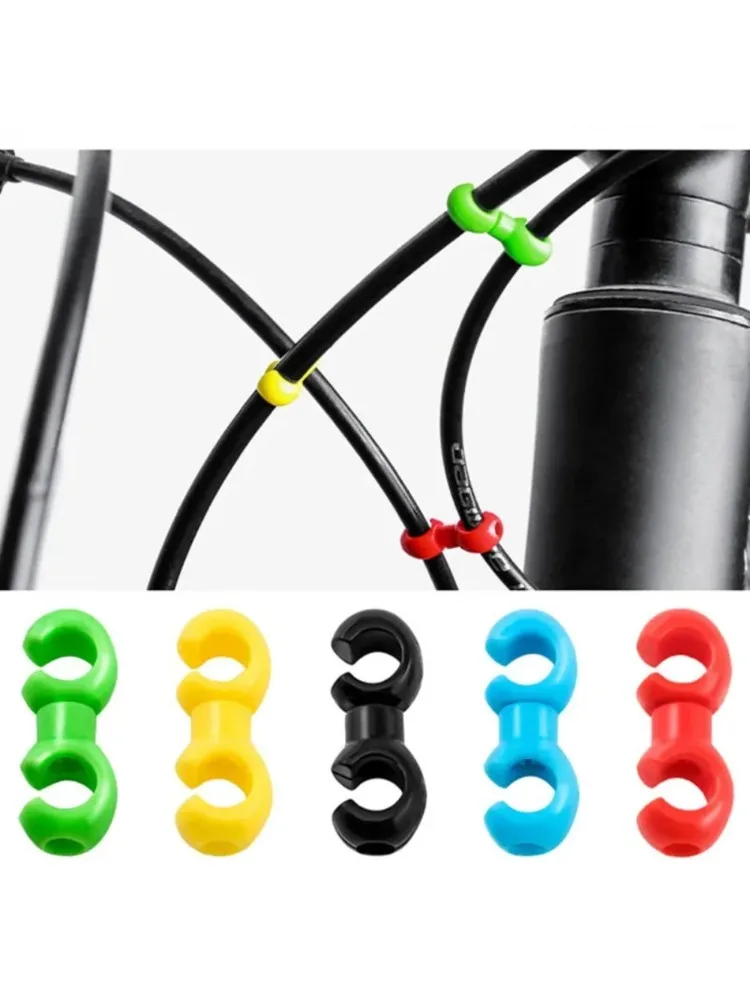 AliExpress 10PCS Mountain Bike Brake Cable Clips Rotatable Road Bicycle Cable Housing Fixing Holder Guide Buckle Clips