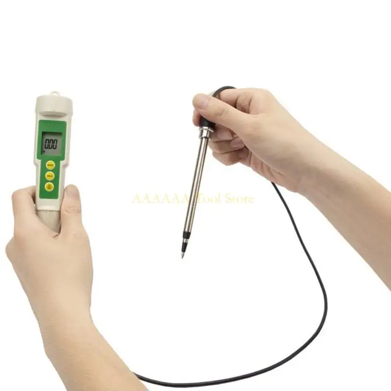 

A2BE Portable Soil Tester Small Salinity Meter EC Tester with Test Probes Electrode Induction Probe for Soil Detect
