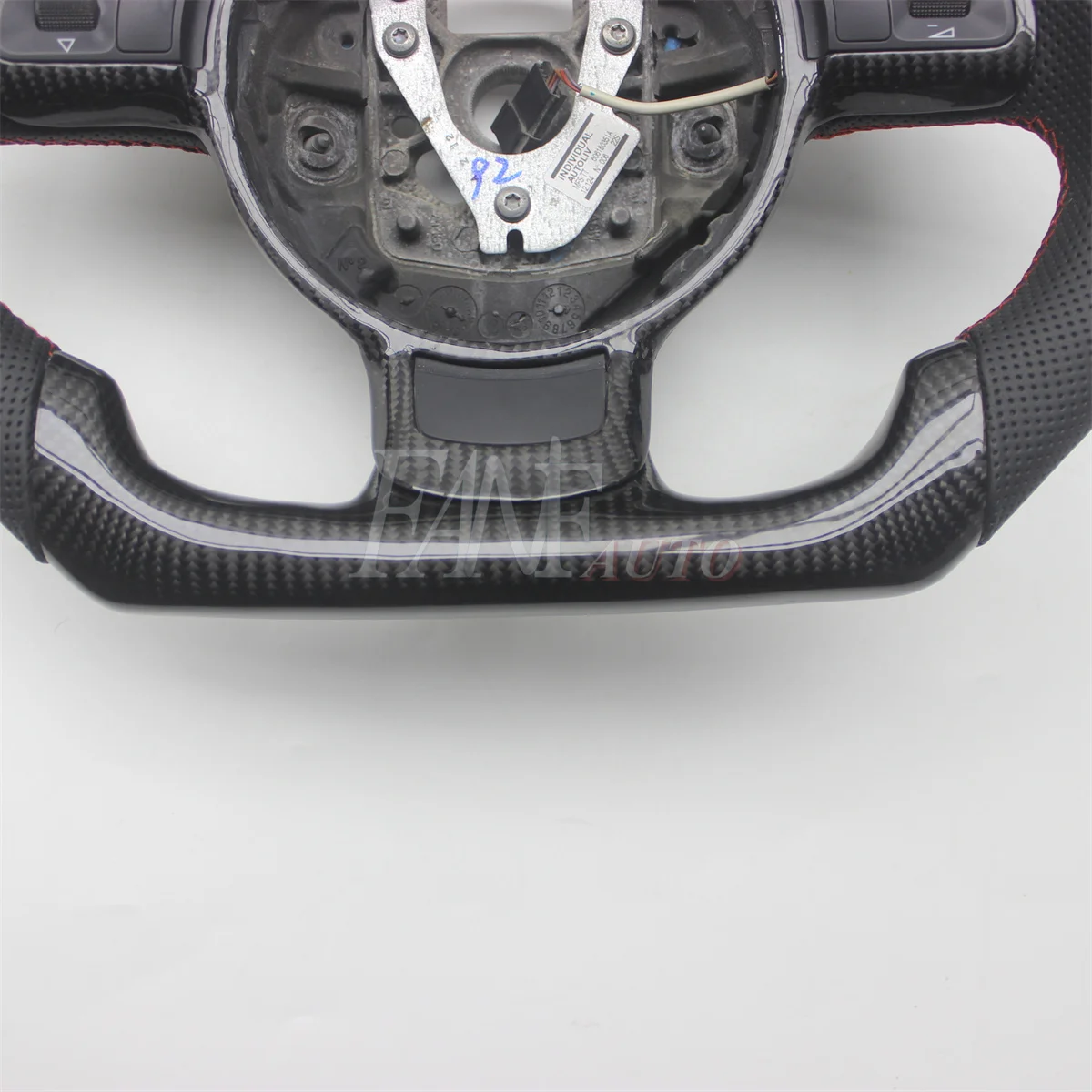 Replacement Real Carbon Fiber Steering Wheel with Leather for AUDI TT MK2 2006–2014 TTS R8