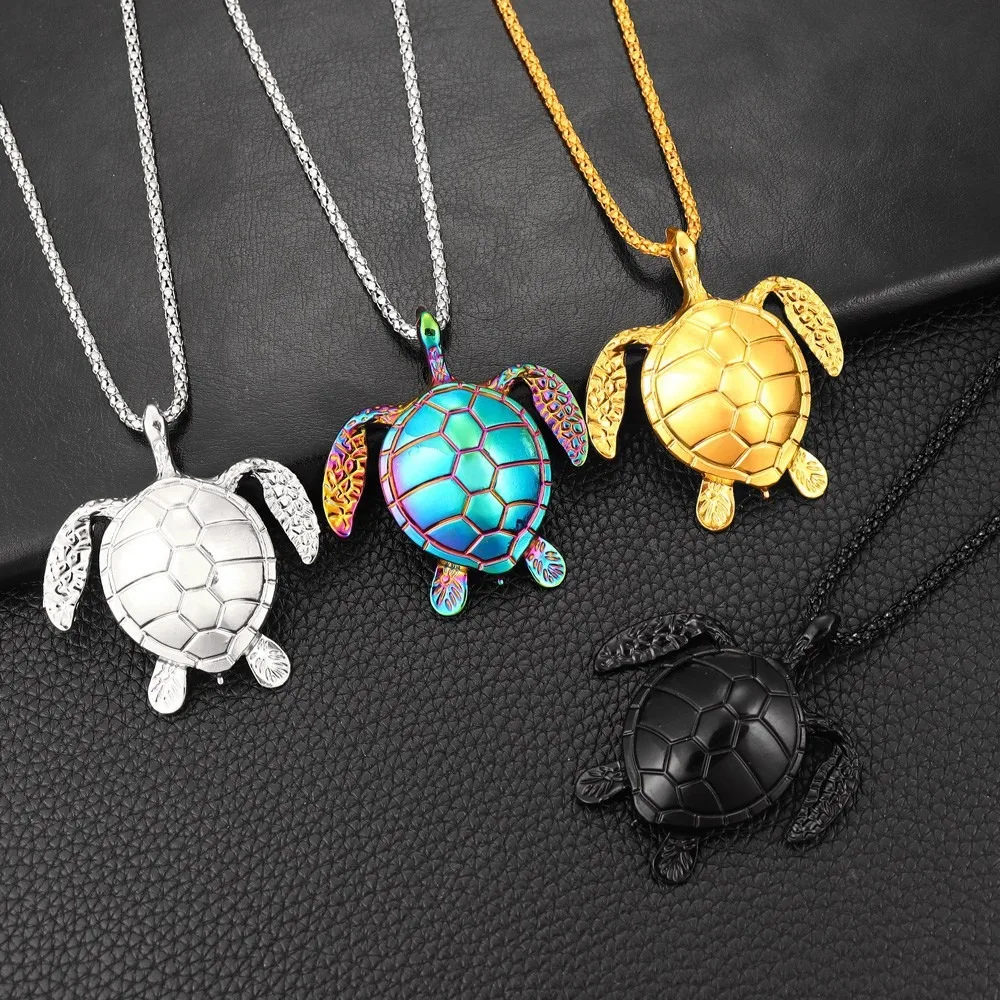 Hot Sale Cross-border Supply Alloy Trendy Turtle Necklace Turtle Necklace Couple Beach Summer Decoration