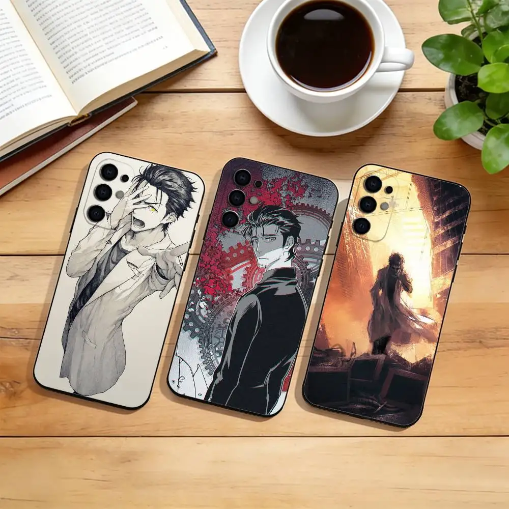 Steins Gate Rintaro Okabe  Phone Case For Samsung S25,S24,S21,S22,S23,S30,Ultra,S20,Plus,Fe,Soft Silicone Black Cover