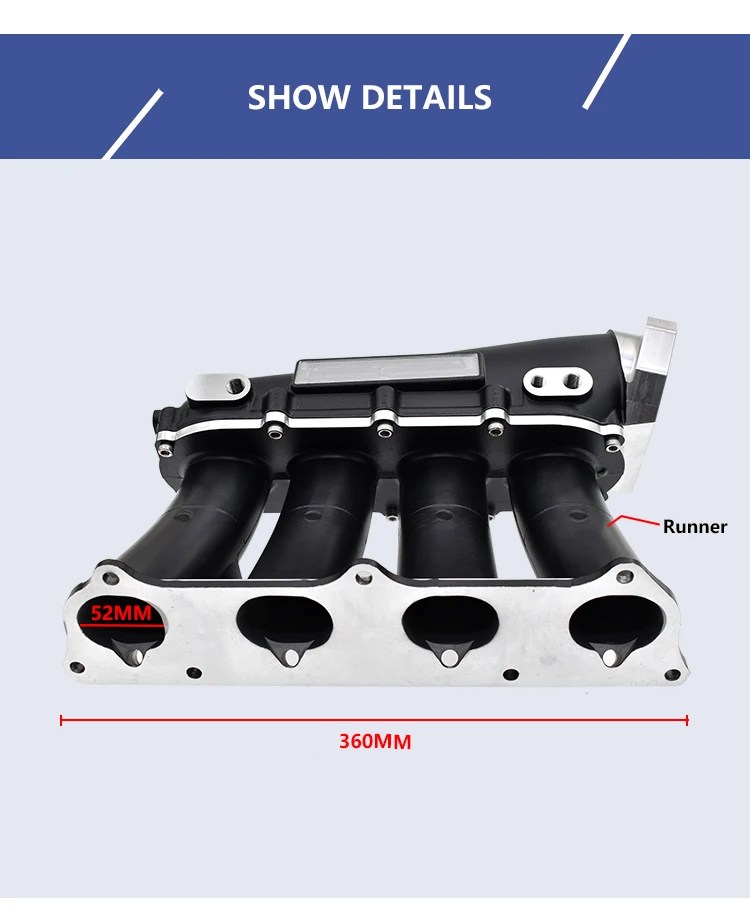 For K Series K20A K20A2 K20A3 K24A1 K24A4 Aluminum Racing Mode Intake Manifold