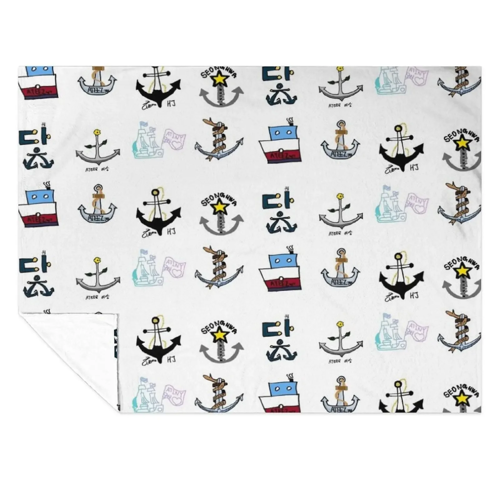 

ATEEZ ATINY Drawings Throw Blanket Summer Beddings Decorative Throw Hairys for sofa Blankets