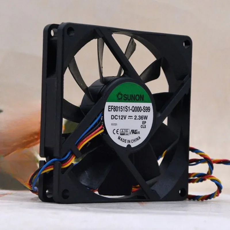LY for SUNON EF80151S1-Q000-S99 DC12V 2.36W 8CM 4-Wire PWM Cooling Fan#XR