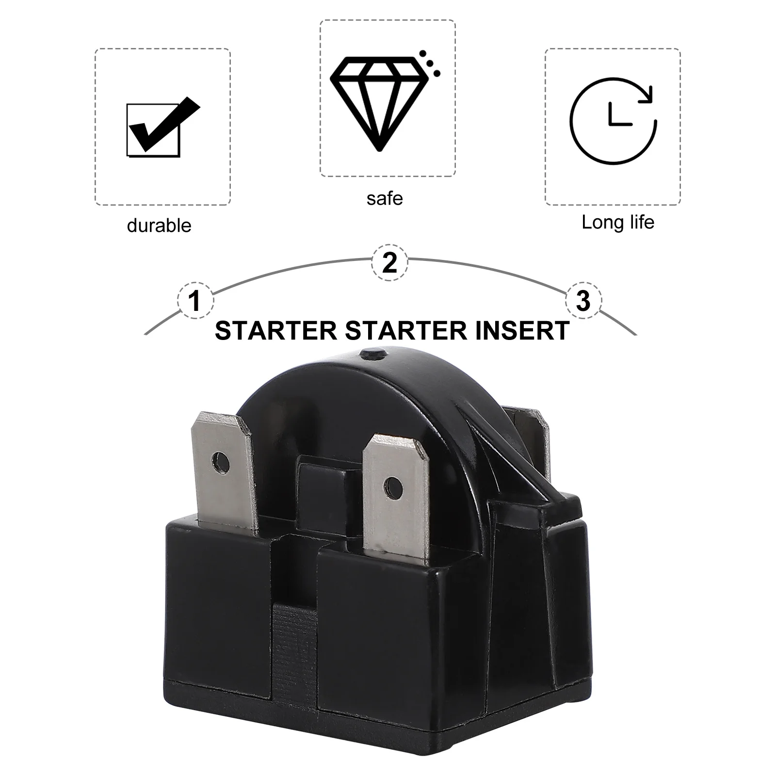 

3Pcs Refrigerator Starter Relay 3pin 220V 22ohm Stable Compressor Start Relay for Freezer Fridge Replacement Ptc Starter