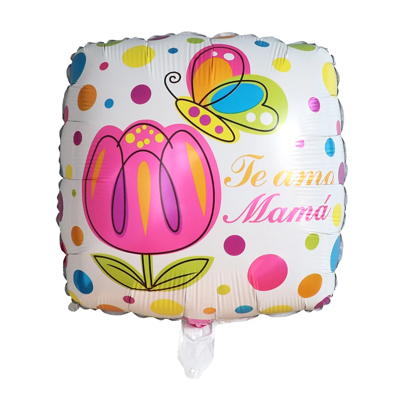 10pcs 18inch spain Happy Mother‘s Day Foil Balloons Party Air Globos Home Mom Birthday Gift Anniversary Decorations Gifts