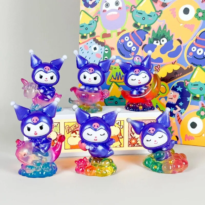 Sanrio Kuromi Hipper Dreaming Starry Sky Blindbox Oryginalna figurka kolekcjonerska dekoracyjna zabawka dla dzieci model na prezent