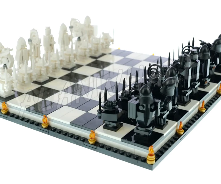 876pcs Magical World of Wizards School Wizard’s Chess Board Game Card 60142 Building Blocks toys Compatible With Model