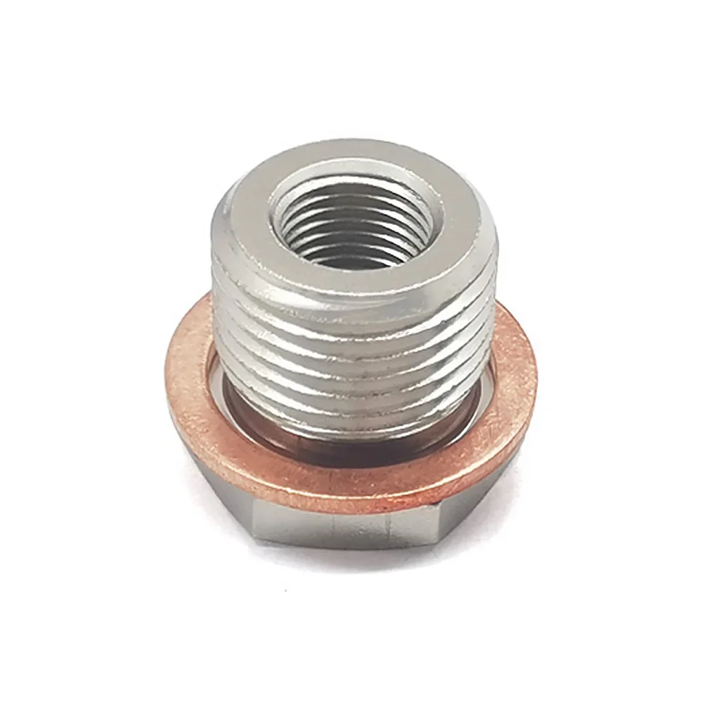 Exhaust O2 Oxygen Sensor Spacer M18x1.5 to M10x1.0 Reducer Adapter Car Engine Oil FIlter Connector