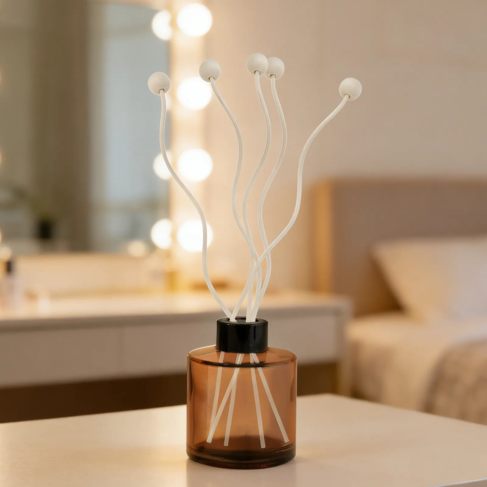 50Pcs Wavy Rattan Aroma Diffuser Sticks Natural Fragrance Replacement for Reed Diffuser Bottle Essential Oil Scent Sticks Home