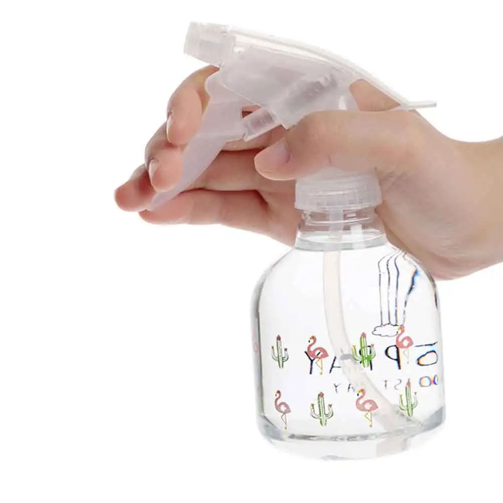 

2pcs Spray Bottle Press Pump Sprayer Watering Can Flamingo Pattern Multifunctional Gardening Tool For Plants Home Office School