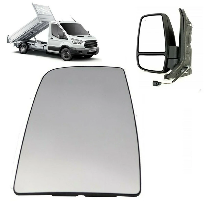 2Pcs For Ford Transit Mk8 2014 -2020 Left Right Heated Rear Mirror Glass + Back Plate 1823986 1823985