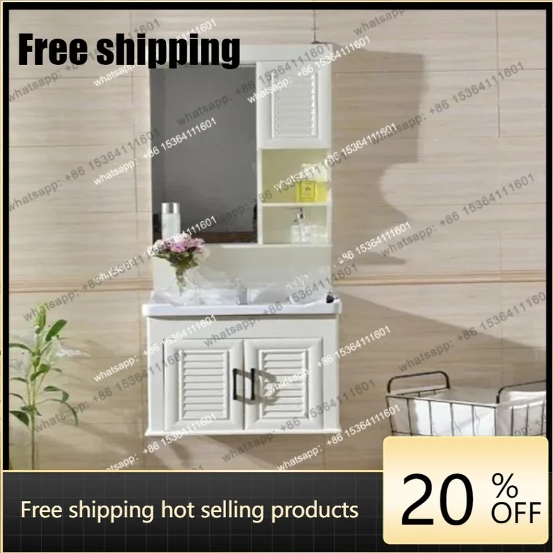 jj4 Best Seller Nordic Bathroom Cabinet Combination Modern Simple Oak Wash Basin Washstand Marble Bathroom Cabinet Floor Type