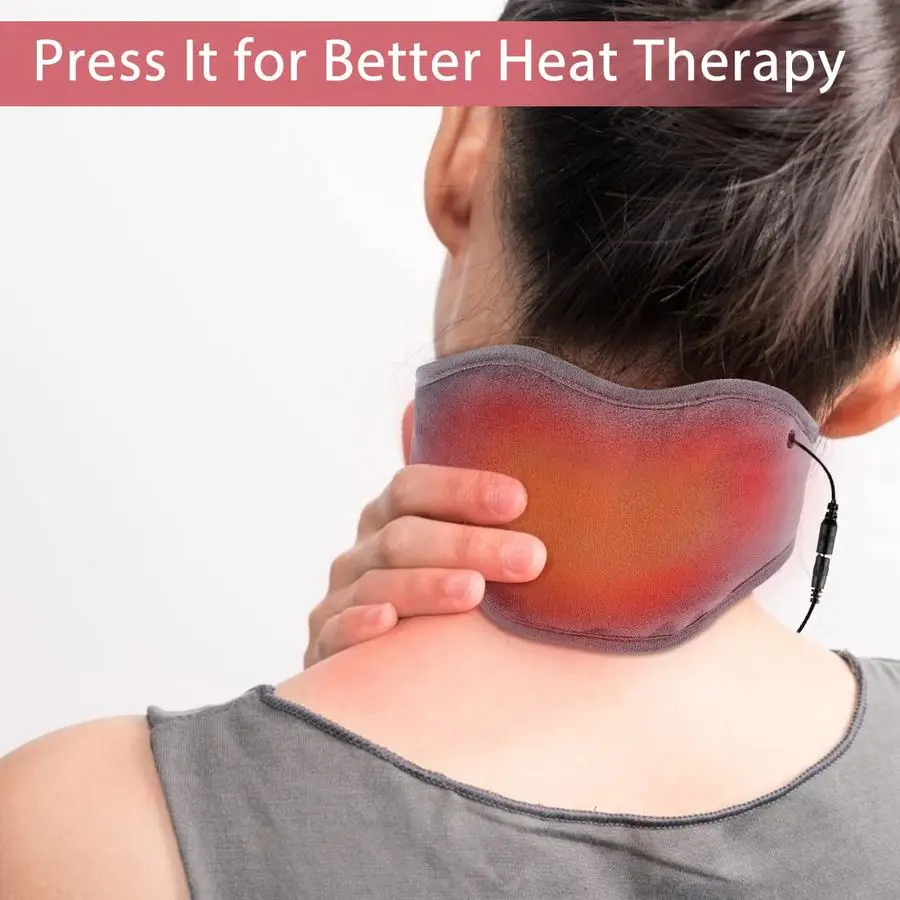 

Heating Pad, USB Wearable Heating Pad, Heated Wrap for Pain Relief, 3 Heat Auto Off, Electric Thermal Hot Compress Neck Brace, H