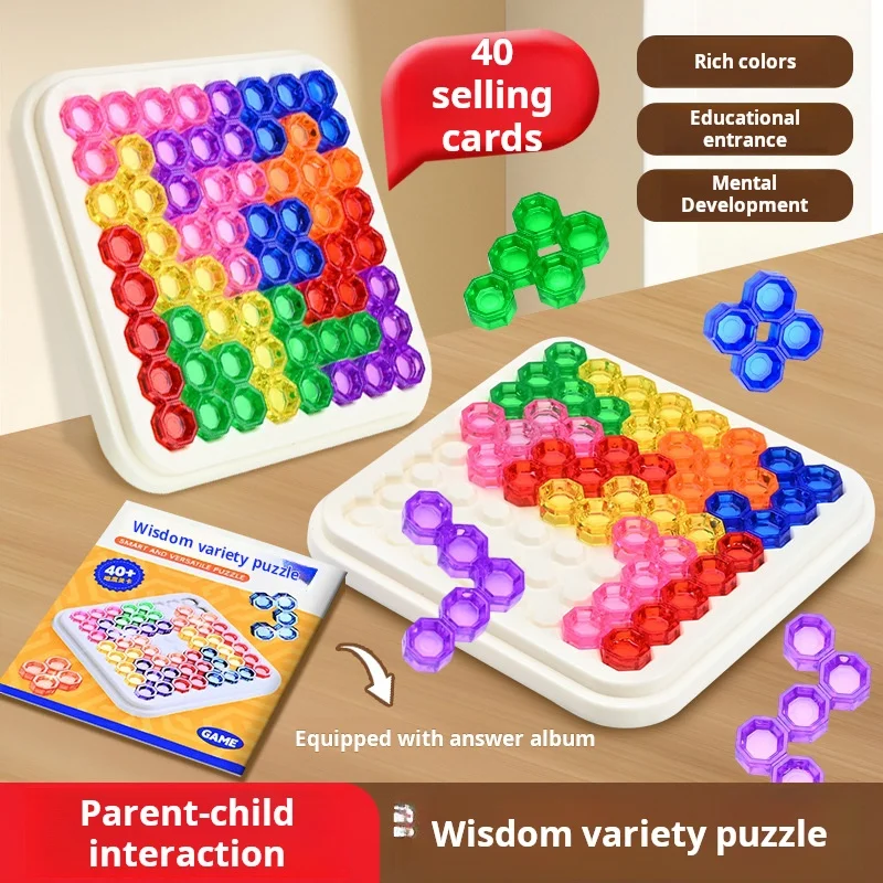 

Children's Wisdom Transformation Puzzle 40 Levels Advanced Puzzle Challenge Board Game Logical Thinking And Concentration Toys