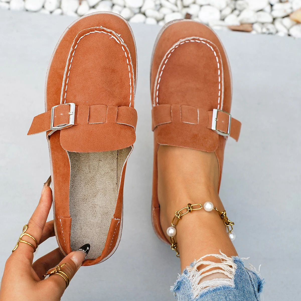 

Весенняя женская обувь в стиле ретро без шнуровки, удобные туфли на плоской подошве, новые лоферы 2026, повседневные женские сабо больших размеров на плоской подошве, Zapatos De Mujer