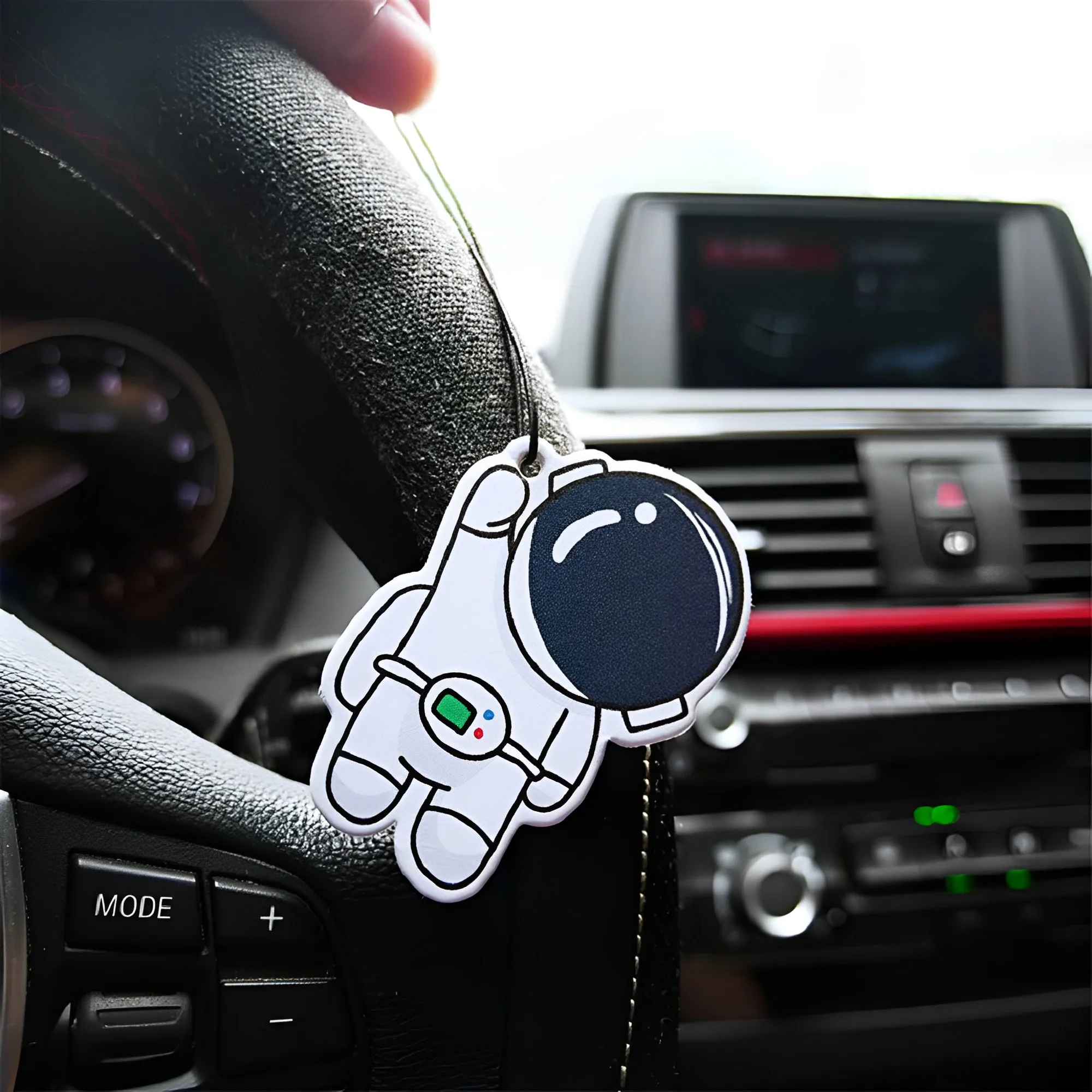 Car Fragrance Hanging Piece Cute Astronaut Car Rearview Mirror Hanging Perfume Piece Auto Interior Decoration Car Accessories