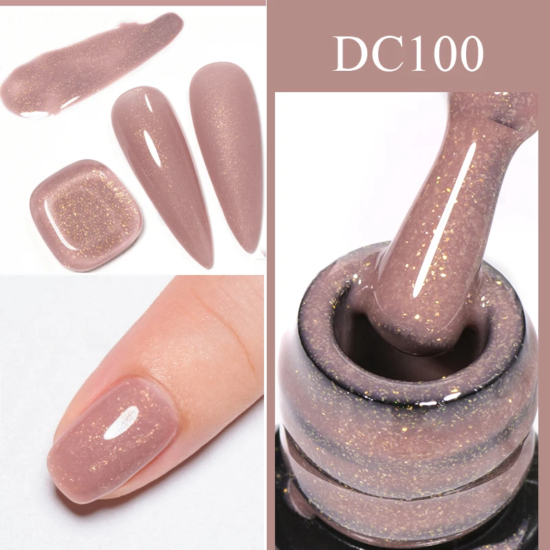 7 مللي بريق المطاط قاعدة هلام البولندية الوردي الأبيض نقع قبالة الأشعة فوق البنفسجية LED التسوية الذاتية الأشعة فوق البنفسجية البناء هلام الورنيش مانيكير مستلزمات الأظافر