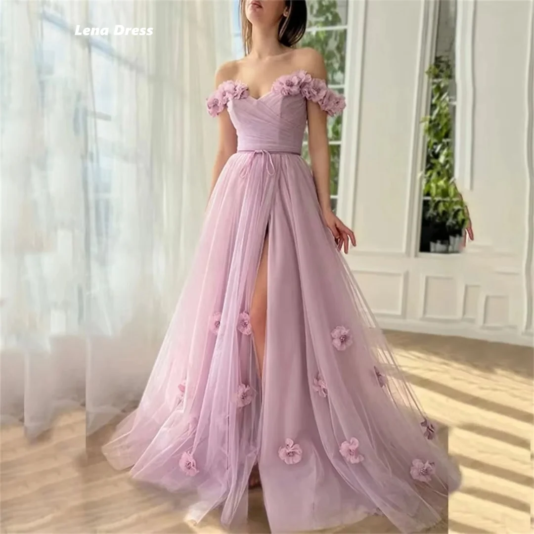 

Lena Elegant Gowns Custom Made Robes De Cocktail Dresses for Special Occasions Flower Lace Line A Party Dresses Luxury Ball Gown