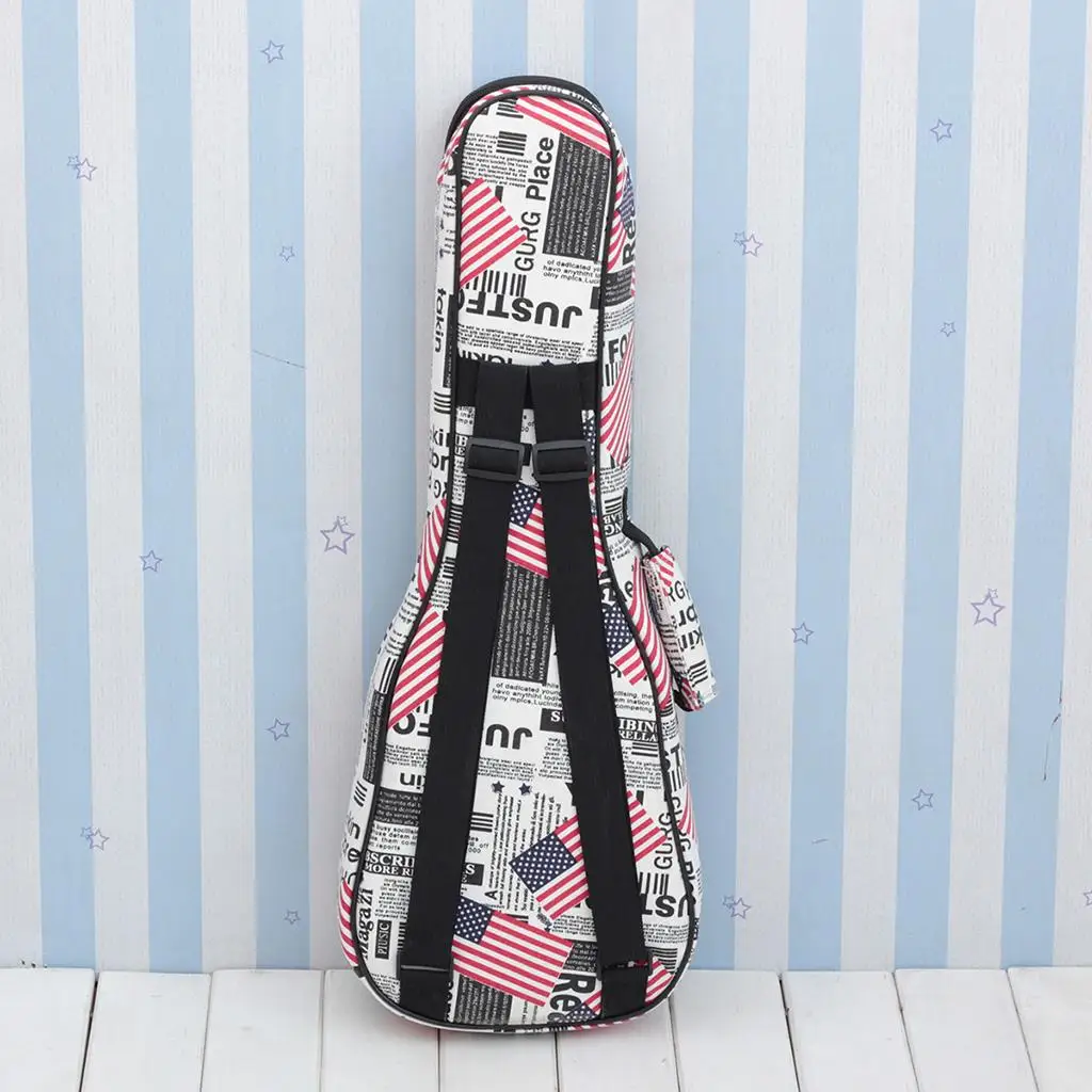 Waterproof Canvas Ukulele Storage Bag 4 String Guitar Soft Case