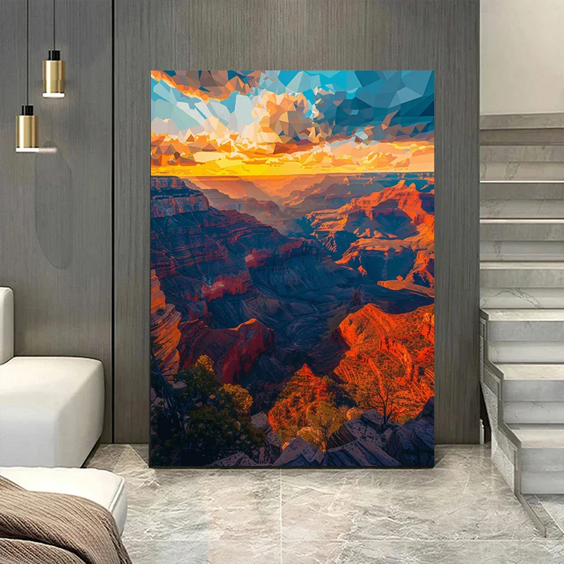 Wall Art Canvas Painting Decorative Paintings The Magnificent and Beautiful Mountains and Steep Ridges Decor for Room 1Pcs Home