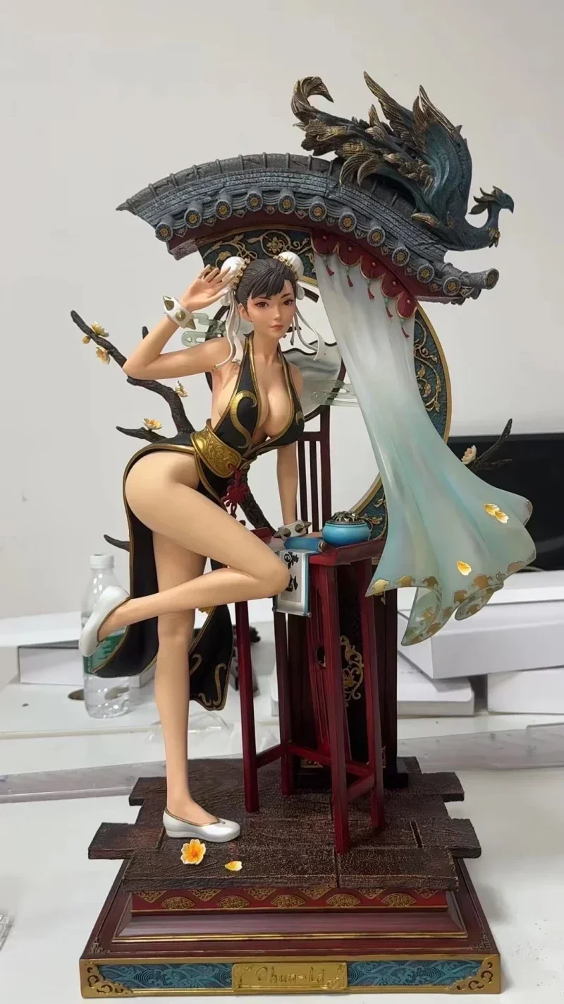 Street Fighter Figure Chun Li Action Figure Street Fighter5 Tes Figurine Pvc Statue Desk Model Doll Room Ornament Collection Toy