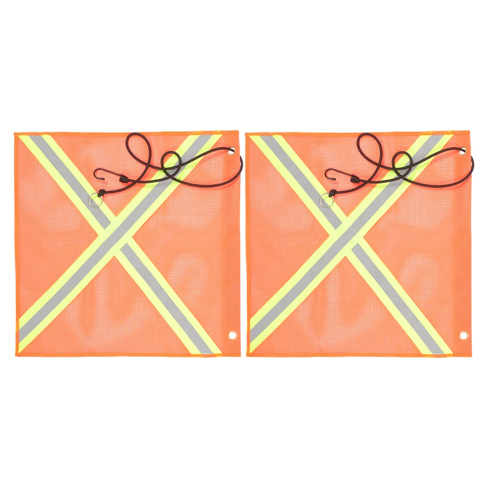 

2Pcs Reflective Safety Flags Versatile Use on Vehicles Trailers Garages Night Safety Car Flag Weather Resistant Design