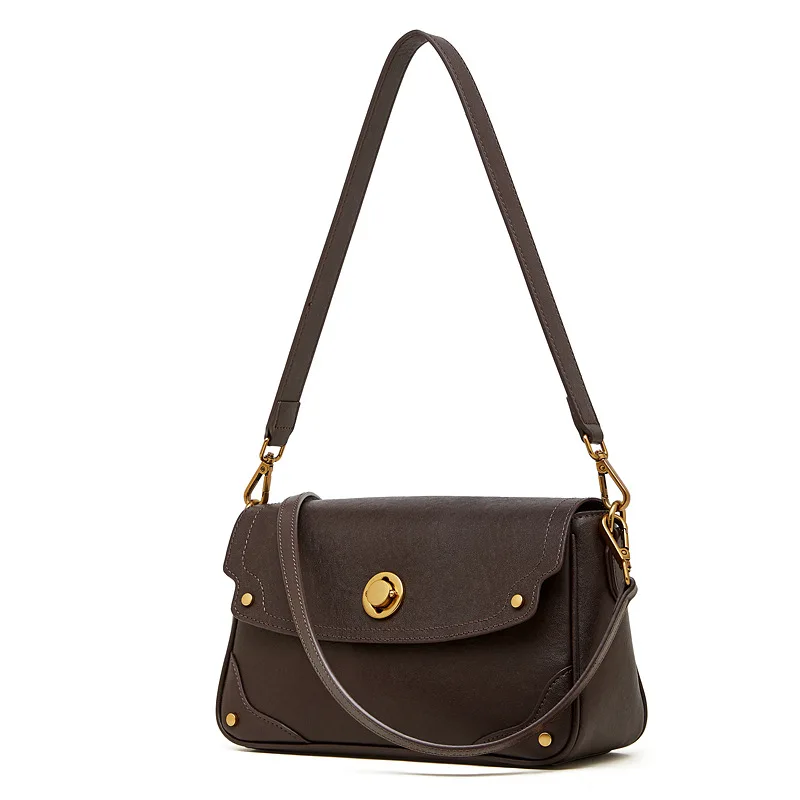 

100% Genuine Leather Messenger Black for Women, 2026 Winter Large Crossbody Shoulder, Сумка Женская
