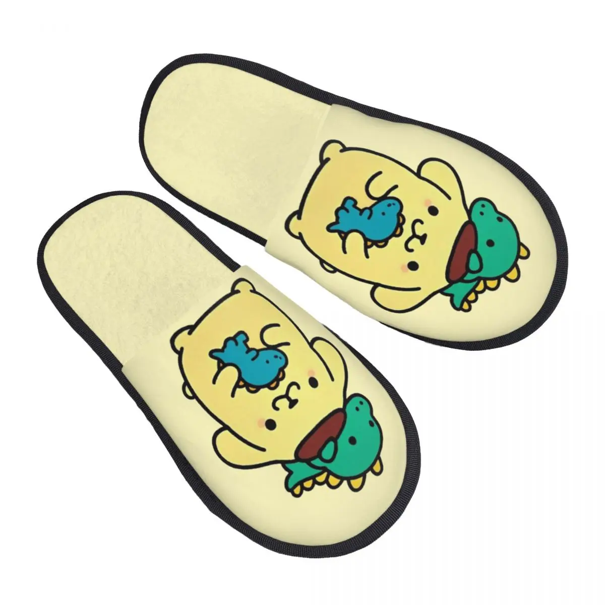 

Женские домашние тапочки с помпонами и мультяшным принтом на заказ, уютные теплые пушистые тапочки из пены с эффектом памяти, домашняя уличная обувь