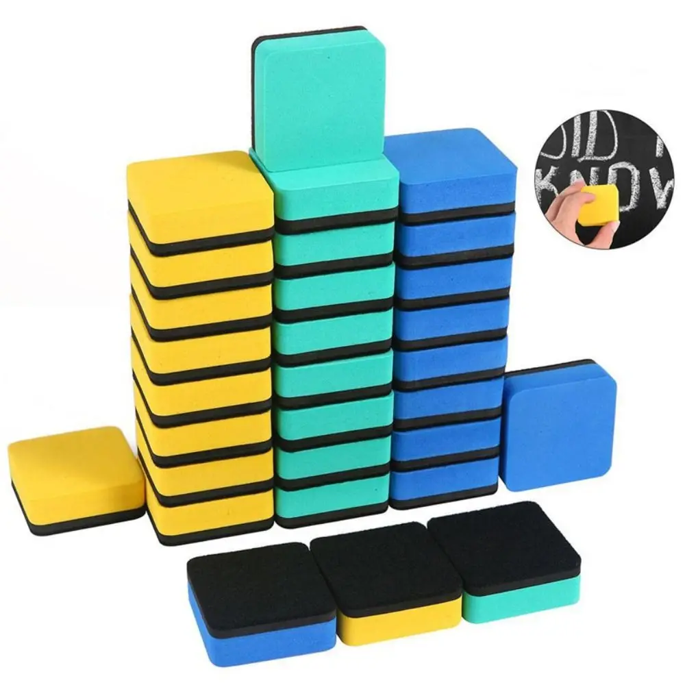 High Quality Magnetic Whiteboard Eraser Multi-color Square Whiteboard Dry Eraser Chalk Blackboard Wipe School Office