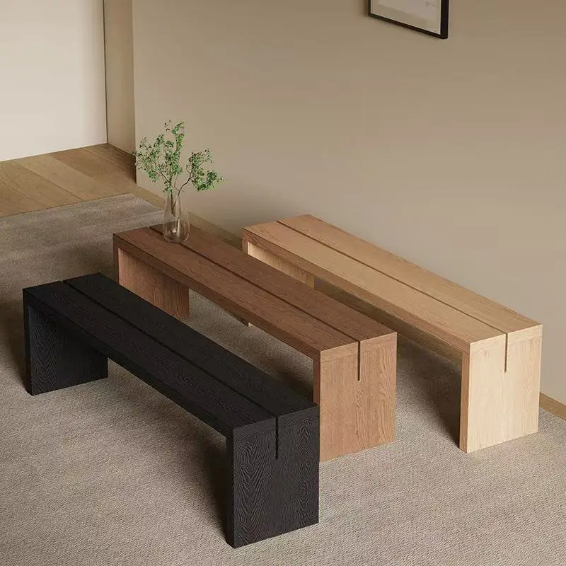 

Home bench Walnut log bench Enter the door Change shoes Sofa bench