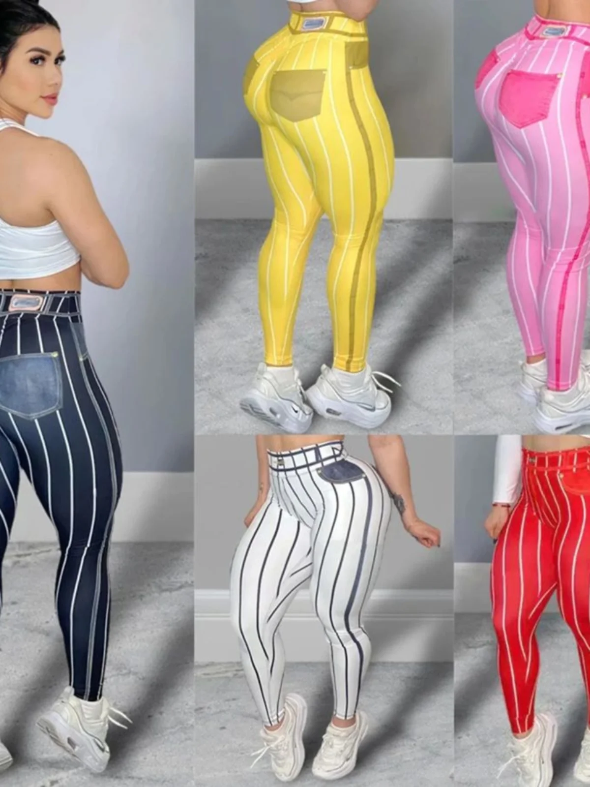 กางเกงยีนส์เอวสูงผ้ายืดสำหรับผู้หญิง ทรงเข้ารูป สไตล์ลำลอง กางเกงขายาวอเนกประสงค์ สวมใส่สบาย ยืดหยุ่น