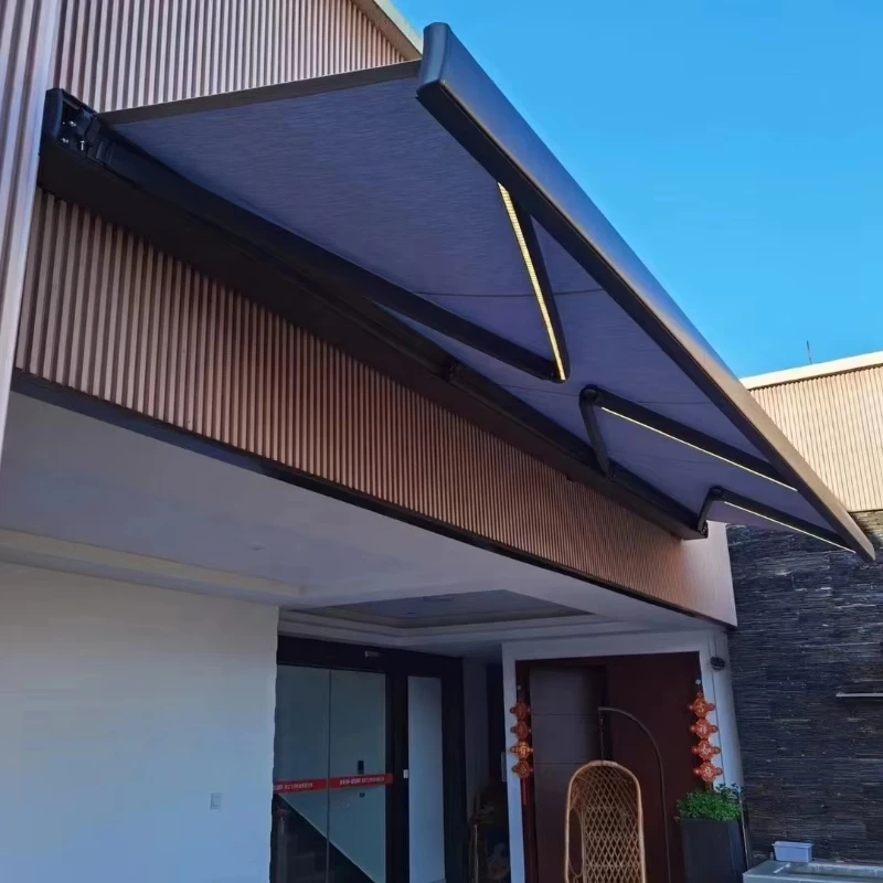 

Electric full box retractable awning Windproof box electric window door awning Outdoor