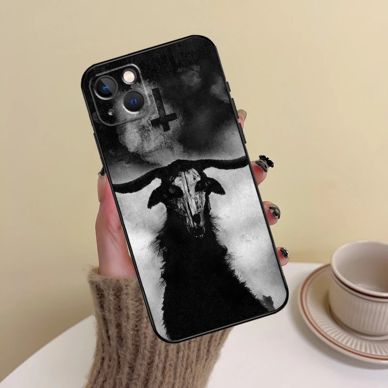 Devil Satan Dark Art Phone Case For iPhone 15 14 Plus 11 12 13 16 Pro Max Mini 7 8 X XR XS Max Cover