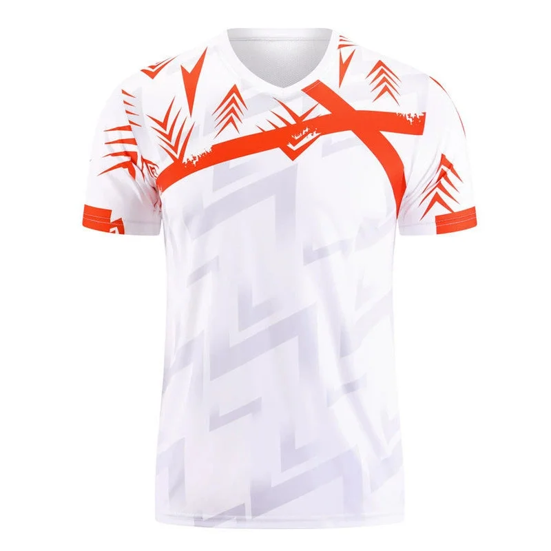 

2025 New men's sports fast drying breathable T-shirt running sports football training short sleeves summer 3D printed Tees