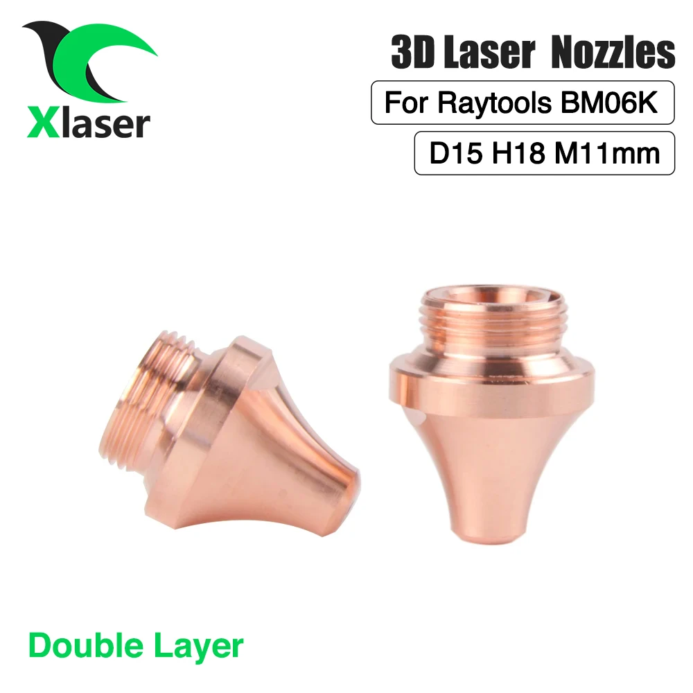 Imagem -04 - Xlaser-raytools 3d Laser Bico Diâmetro 15 mm H18 M11 Calibre 1.04.0 mm Camada Simples ou Dupla Raytools Bm06k3d F200 Cabeça 10 Pcs Lote