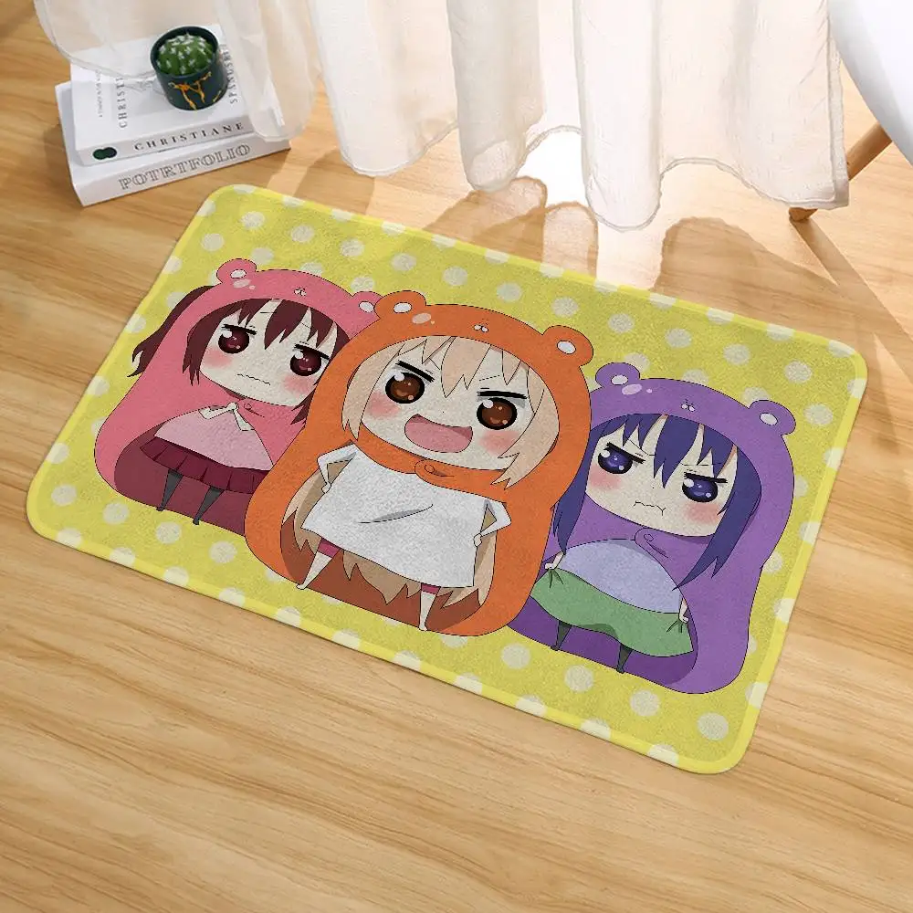 Cute Umaru-chan Floor Mat Printed Flannel , Suitable For Bathrooms, Kitchens, Entrances, And Other Decorate Home