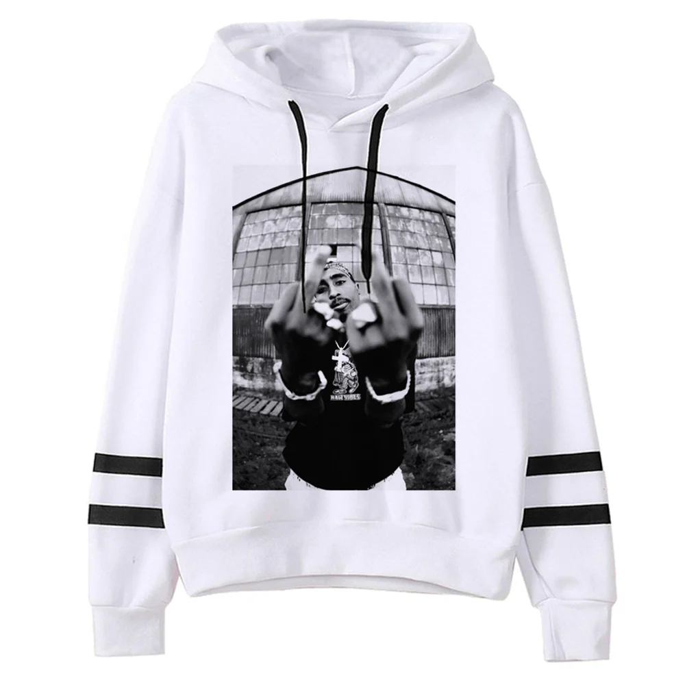 Tupac hoodies ผู้หญิง, เสื้อกันหนาวย้อนยุคของผู้หญิงสไตล์ฮาราจูกุ